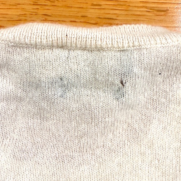 Polo Ralph Lauren Washable Cashmere Sweater Women's XS Cream Slim Crewneck Knit - Picture 7 of 8
